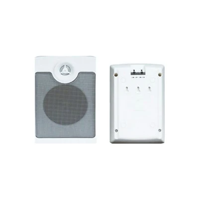 平らな壁に取り付けられたスピーカー